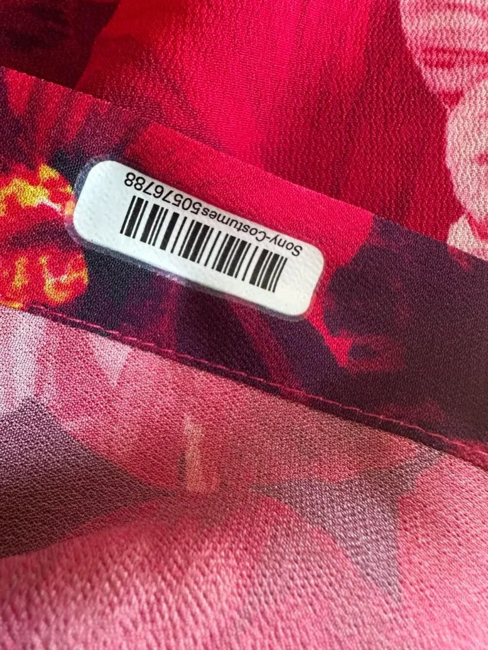 PINKO Happy Hibiscus Floral Shirt Fuchsia Crepe de Chine